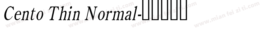 Cento Thin Normal字体转换